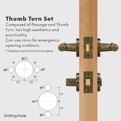 VERGE Brass Lever Door Handles Set
