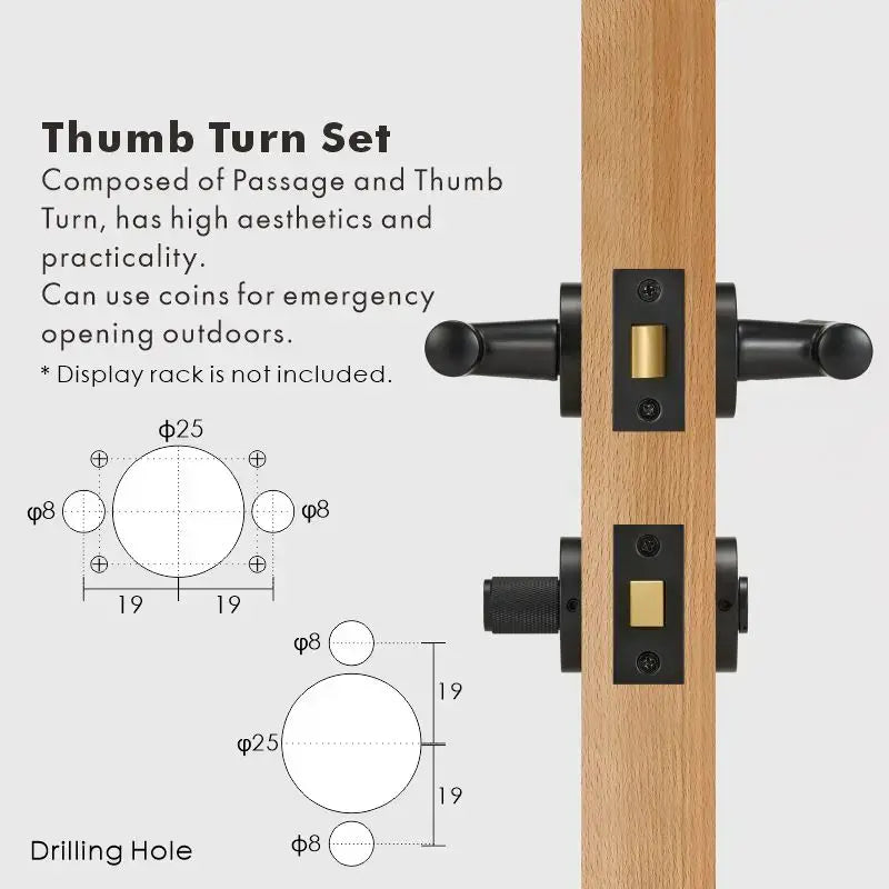 VERGE Brass Lever Door Handles Set