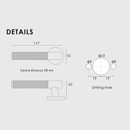VERGE Brass Lever Door Handles Set