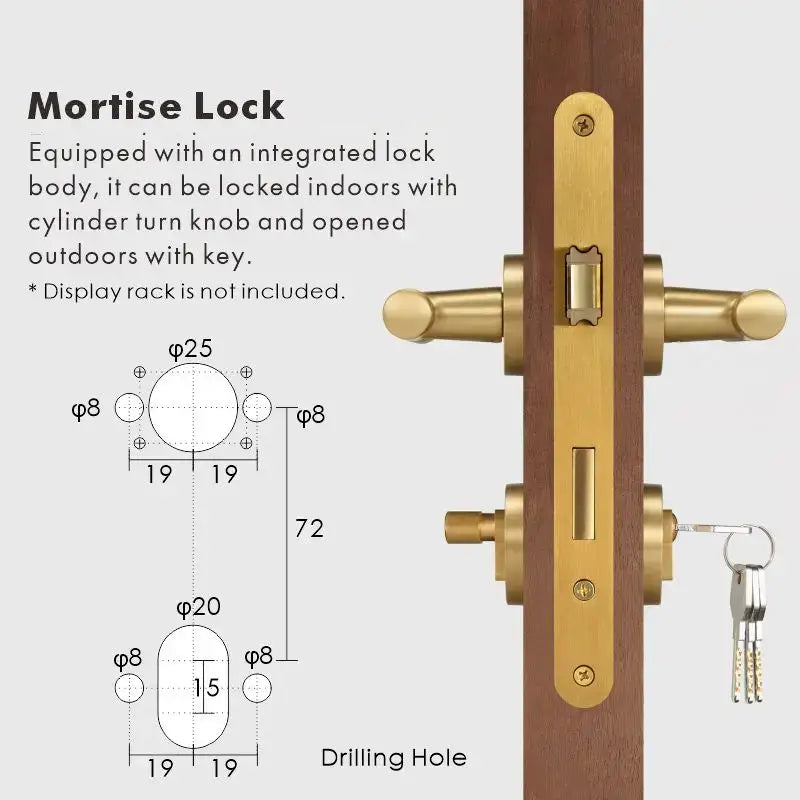 VERGE Brass Lever Door Handles Set