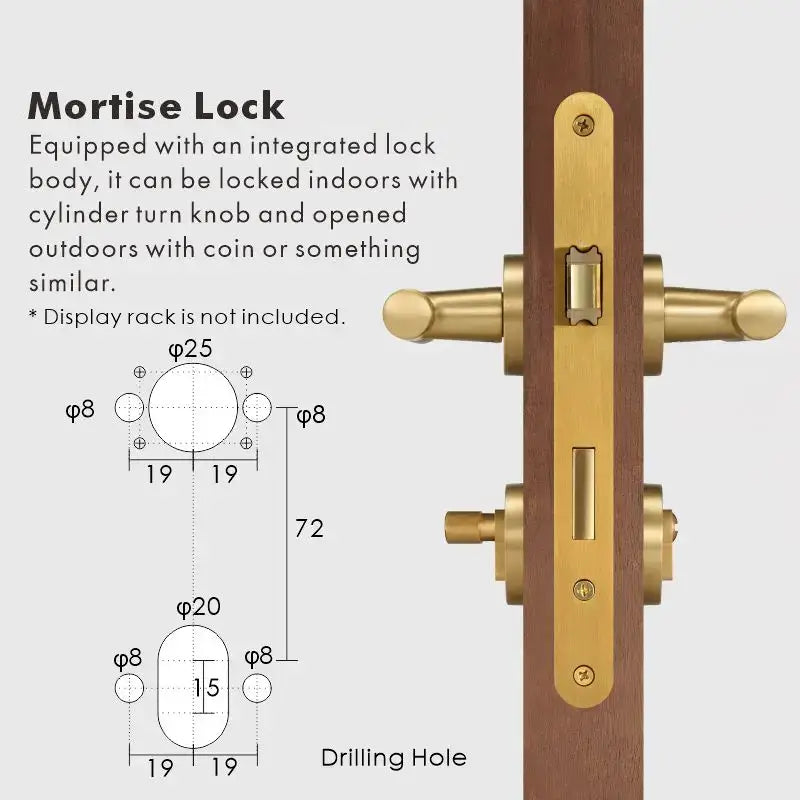 VERGE Brass Lever Door Handles Set