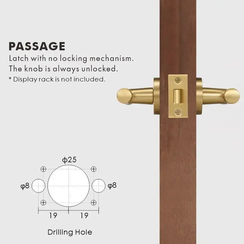 VERGE Brass Lever Door Handles Set