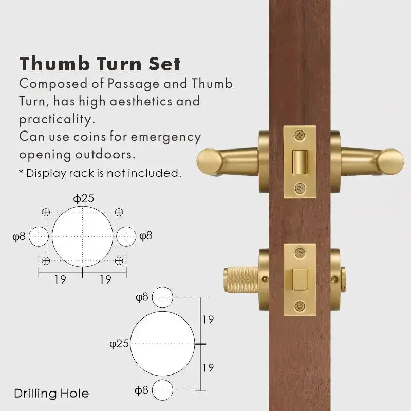 VERGE Brass Lever Door Handles Set