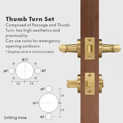 VERGE Brass Lever Door Handles Set