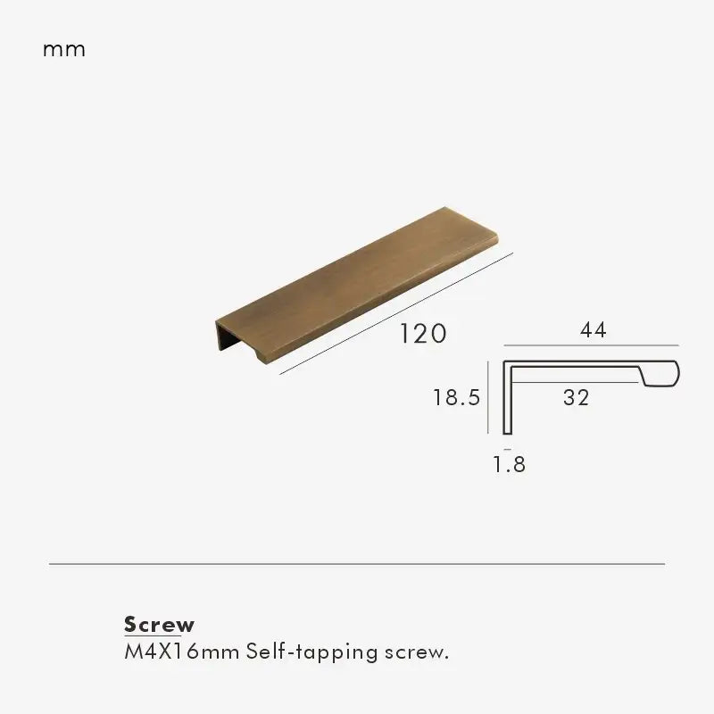 VISTRO Solid Brass Edge Pull Handle