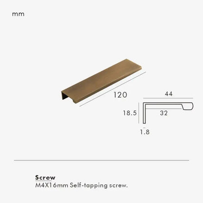 VISTRO Solid Brass Edge Pull Handle