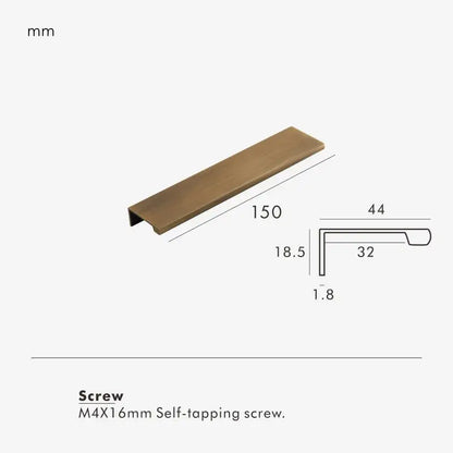 VISTRO Solid Brass Edge Pull Handle
