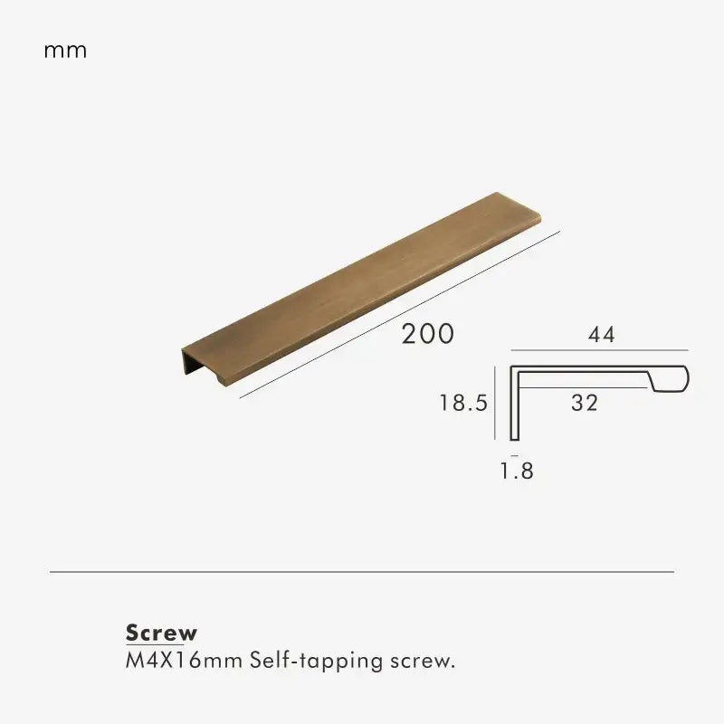 VISTRO Solid Brass Edge Pull Handle