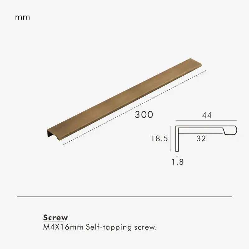 VISTRO Solid Brass Edge Pull Handle