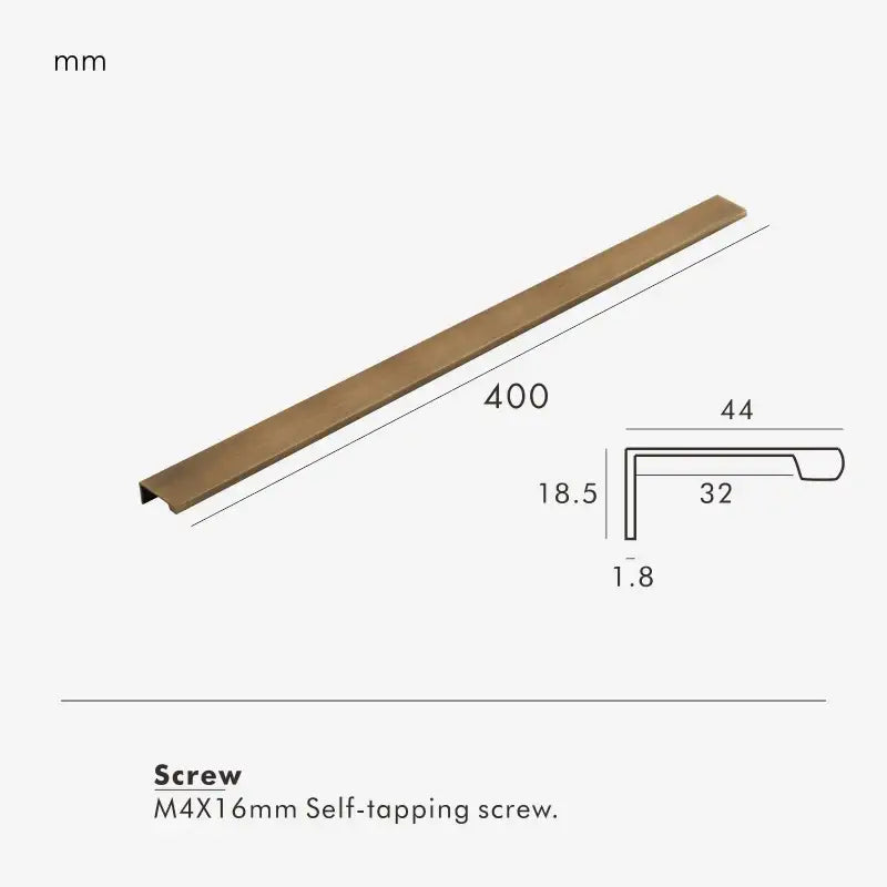 VISTRO Solid Brass Edge Pull Handle