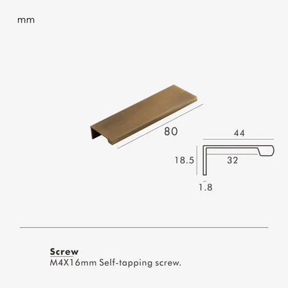 VISTRO Solid Brass Edge Pull Handle