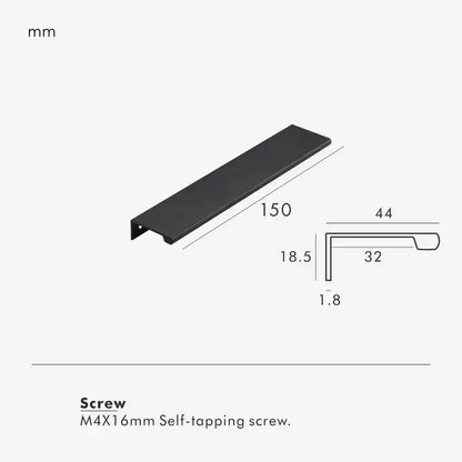 VISTRO Solid Brass Edge Pull Handle