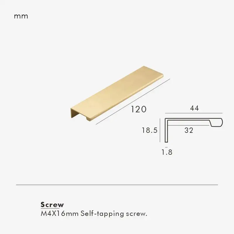 VISTRO Solid Brass Edge Pull Handle