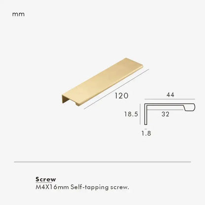 VISTRO Solid Brass Edge Pull Handle