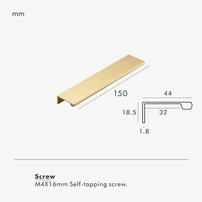VISTRO Solid Brass Edge Pull Handle