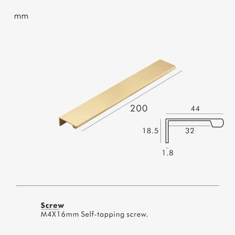 VISTRO Solid Brass Edge Pull Handle