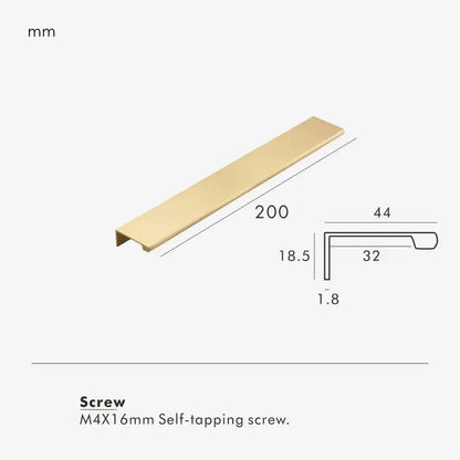 VISTRO Solid Brass Edge Pull Handle
