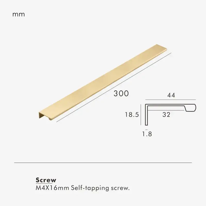 VISTRO Solid Brass Edge Pull Handle