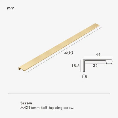 VISTRO Solid Brass Edge Pull Handle