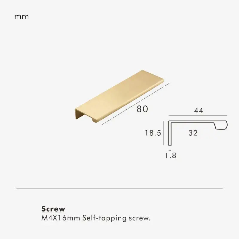 VISTRO Solid Brass Edge Pull Handle