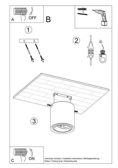 CULLO Concrete Ceiling Light