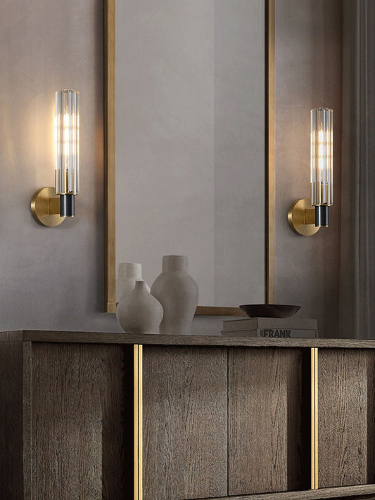EDIRE Brass and Glass Wall Light