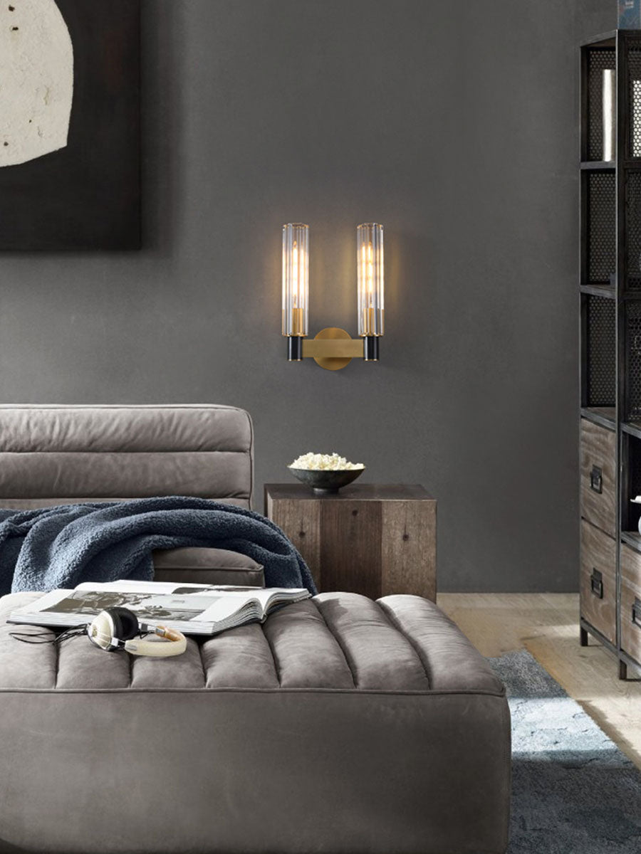 EDIRE Brass and Glass Wall Light