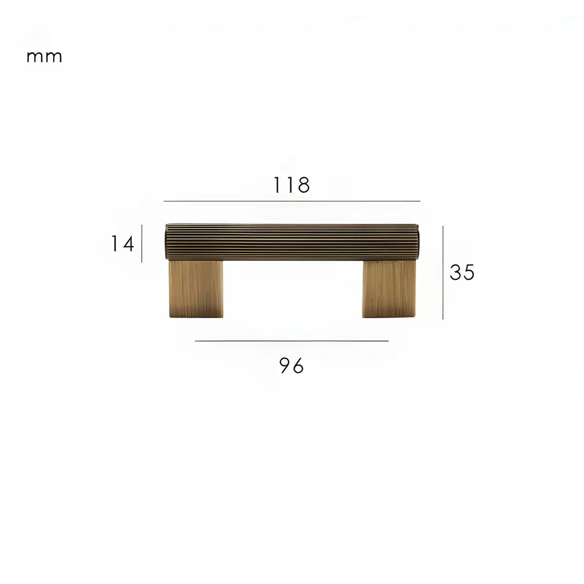LORVEN Solid Brass Kitchen & Cabinet Handle