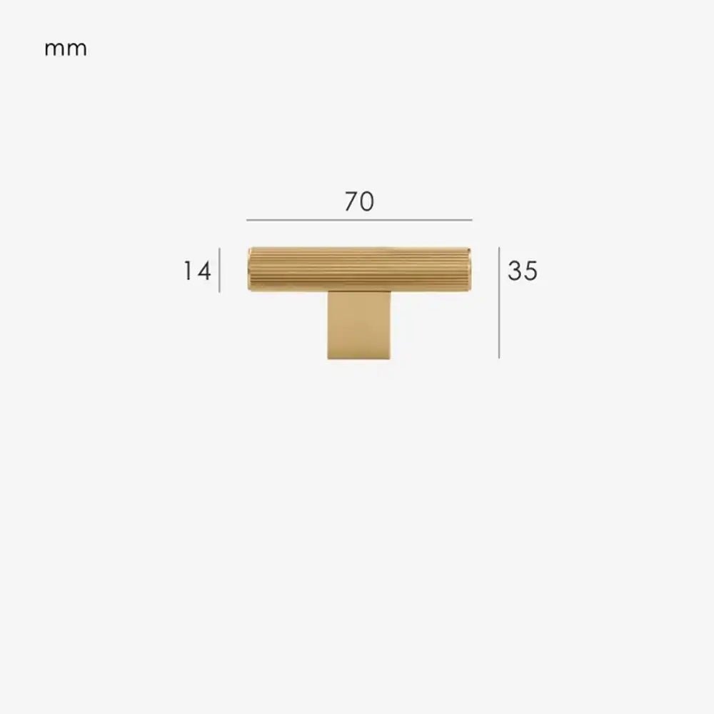 LORVEN Solid Brass T-Bar Handle