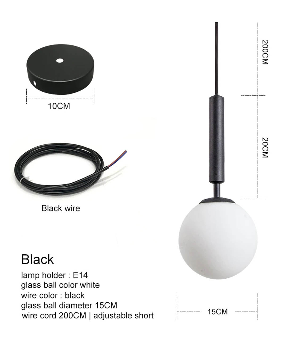 LUNA Glass Pendant Light