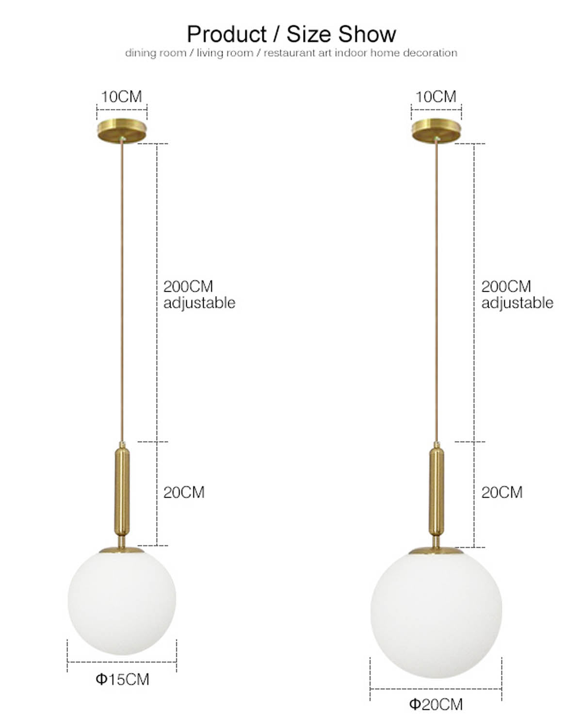 LUNA Glass Pendant Light