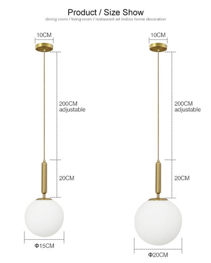 LUNA Glass Pendant Light