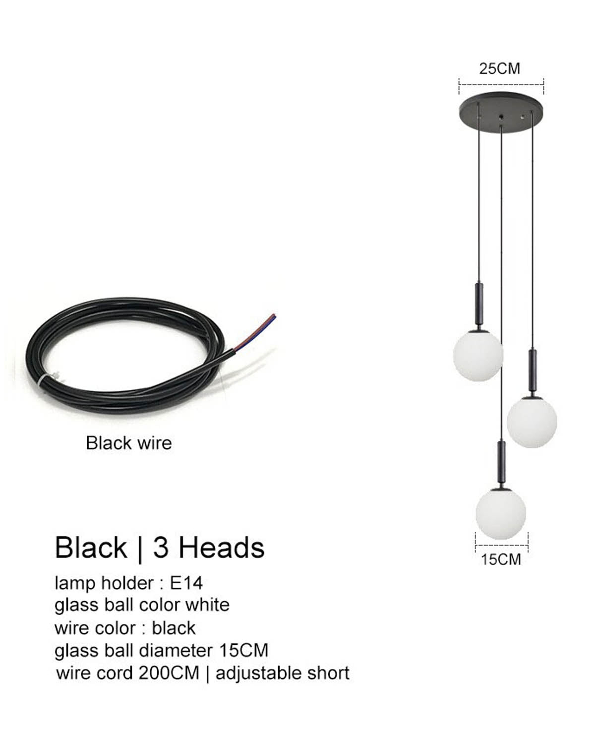 LUNA Glass Pendant Light