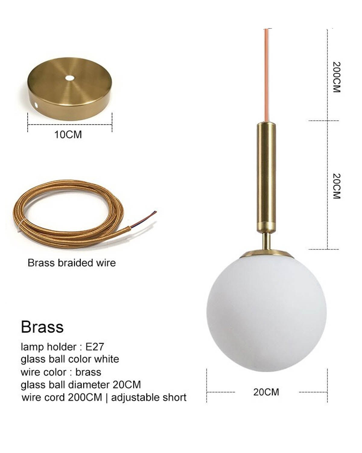 LUNA Glass Pendant Light