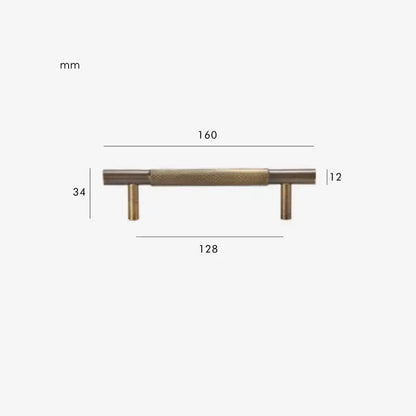MID Knurled Solid Brass Kitchen & Cabinet Handle
