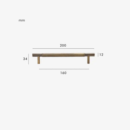 MID Knurled Solid Brass Kitchen & Cabinet Handle