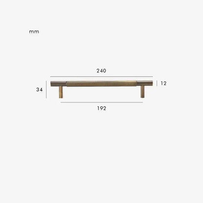 MID Knurled Solid Brass Kitchen & Cabinet Handle