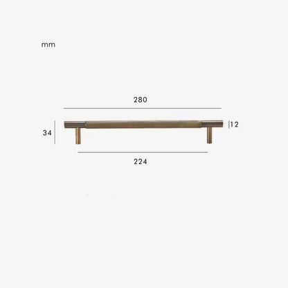 MID Knurled Solid Brass Kitchen & Cabinet Handle