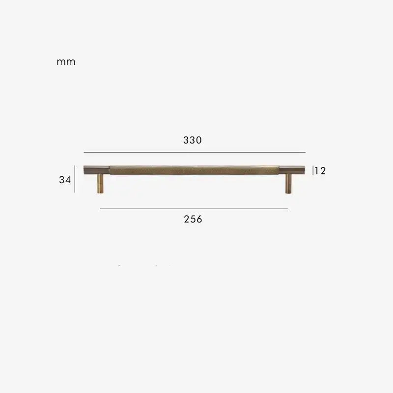MID Knurled Solid Brass Kitchen & Cabinet Handle