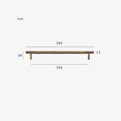 MID Knurled Solid Brass Kitchen & Cabinet Handle
