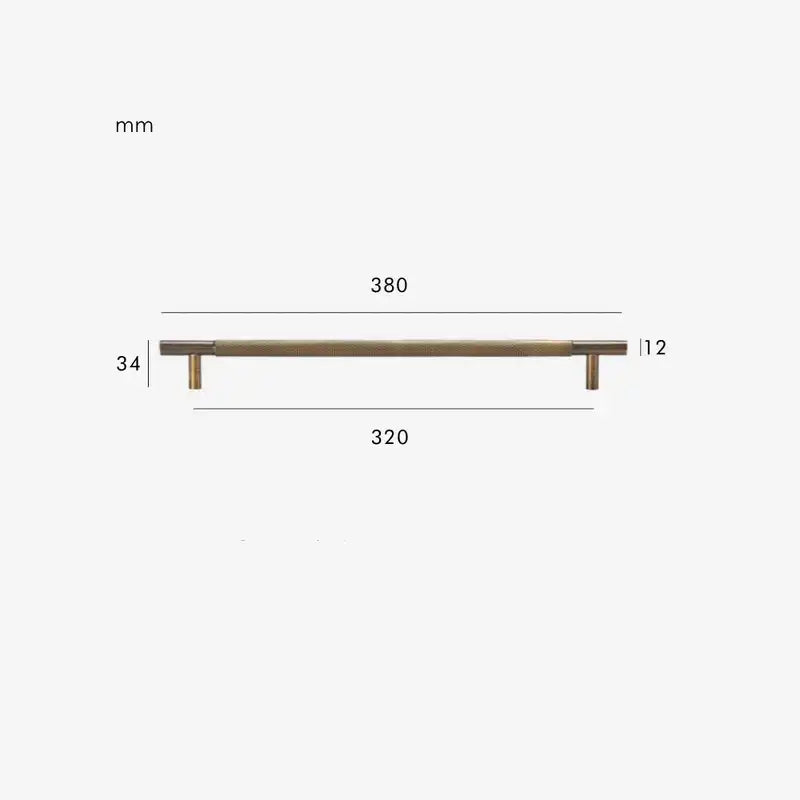 MID Knurled Solid Brass Kitchen & Cabinet Handle