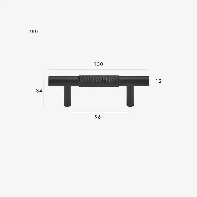 MID Knurled Solid Brass Kitchen & Cabinet Handle