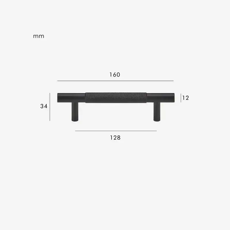 MID Knurled Solid Brass Kitchen & Cabinet Handle