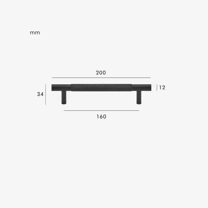MID Knurled Solid Brass Kitchen & Cabinet Handle