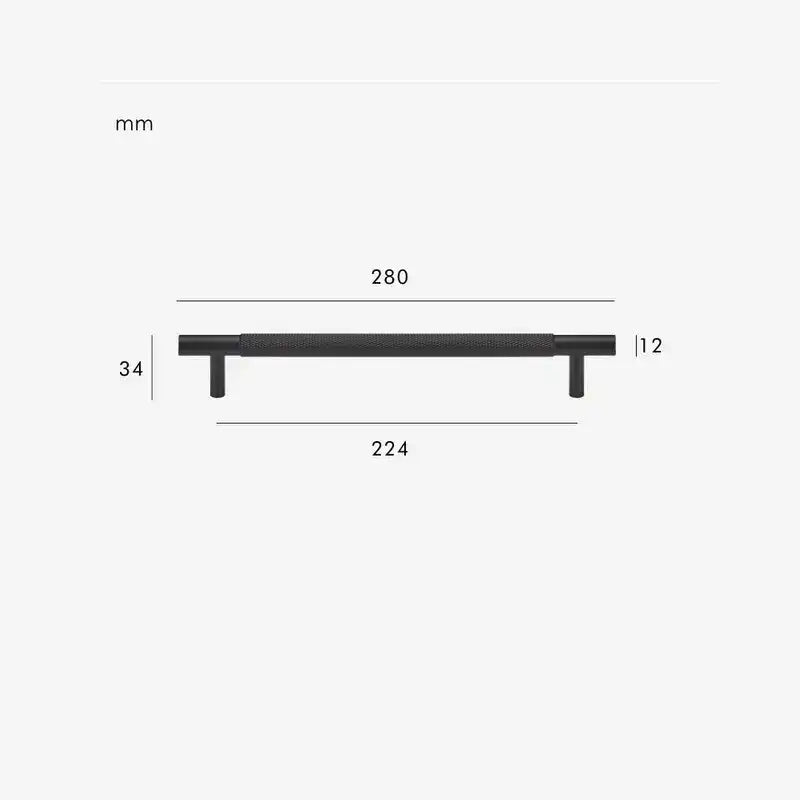 MID Knurled Solid Brass Kitchen & Cabinet Handle