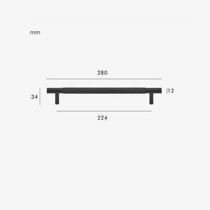 MID Knurled Solid Brass Kitchen & Cabinet Handle