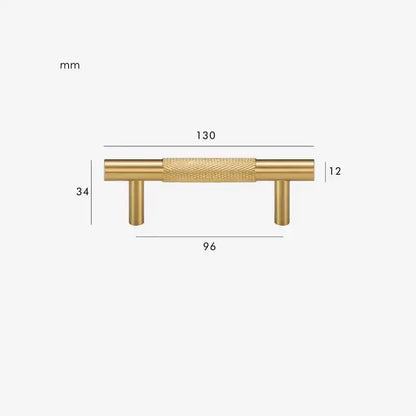 MID Knurled Solid Brass Kitchen & Cabinet Handle