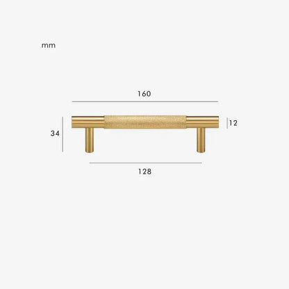 MID Knurled Solid Brass Kitchen & Cabinet Handle