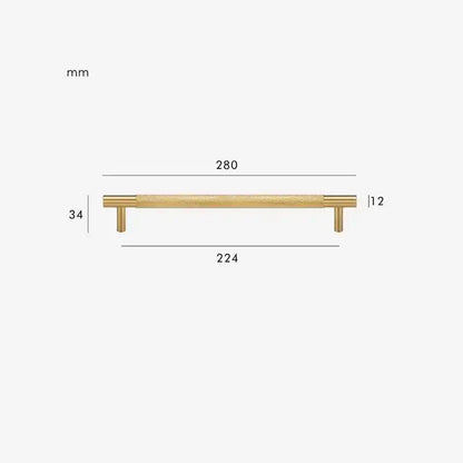 MID Knurled Solid Brass Kitchen & Cabinet Handle