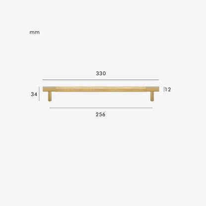 MID Knurled Solid Brass Kitchen & Cabinet Handle
